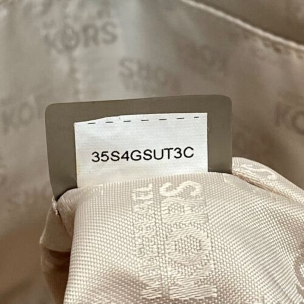 Michael Kors Canvas with Leather Trim Oversized Tote Denim & Brown Rare GUC - Picture 14 of 15